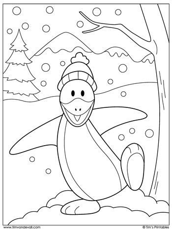 Penguin coloring page â tims printables