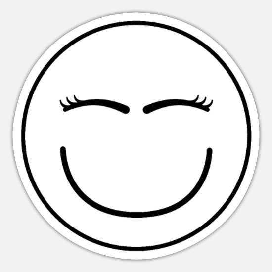 Smile face happy face womens girl smile face sticker