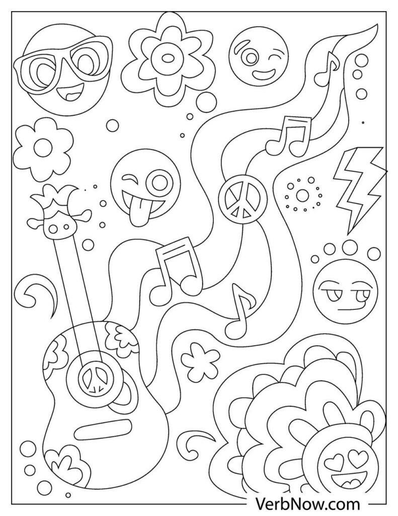 Free emoji coloring pages book for download printable pdf