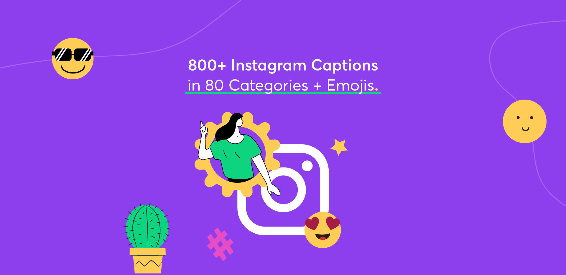 Instagram captions in categories emojis