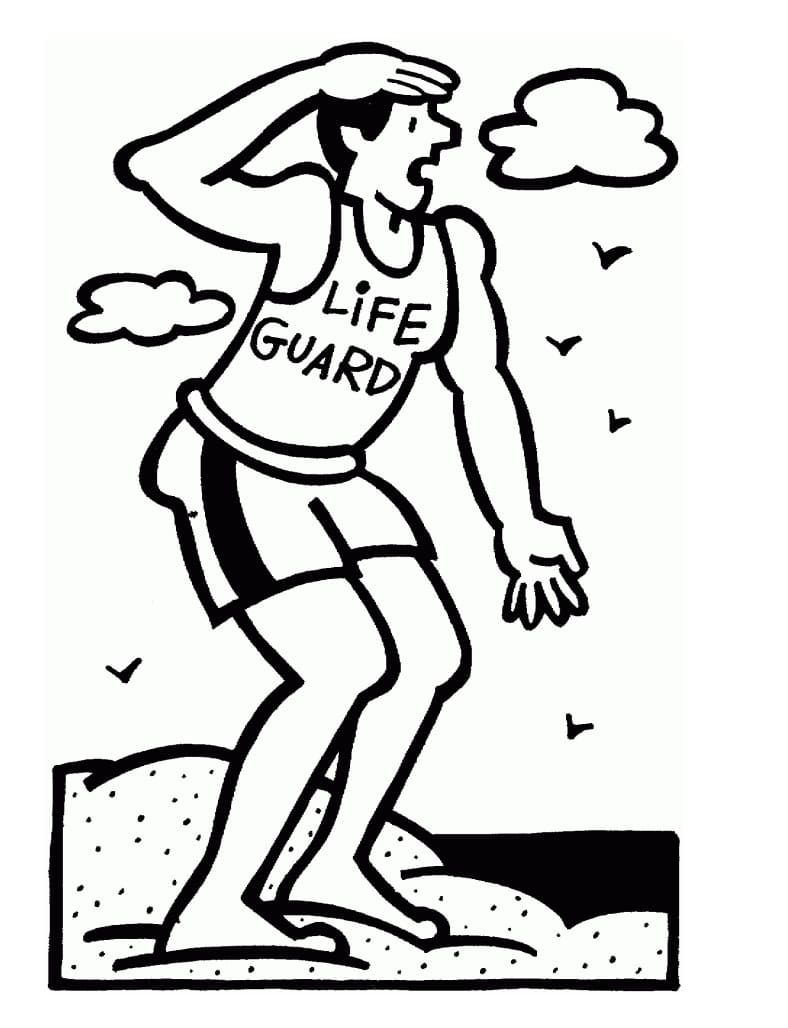 Lifeguard coloring pages