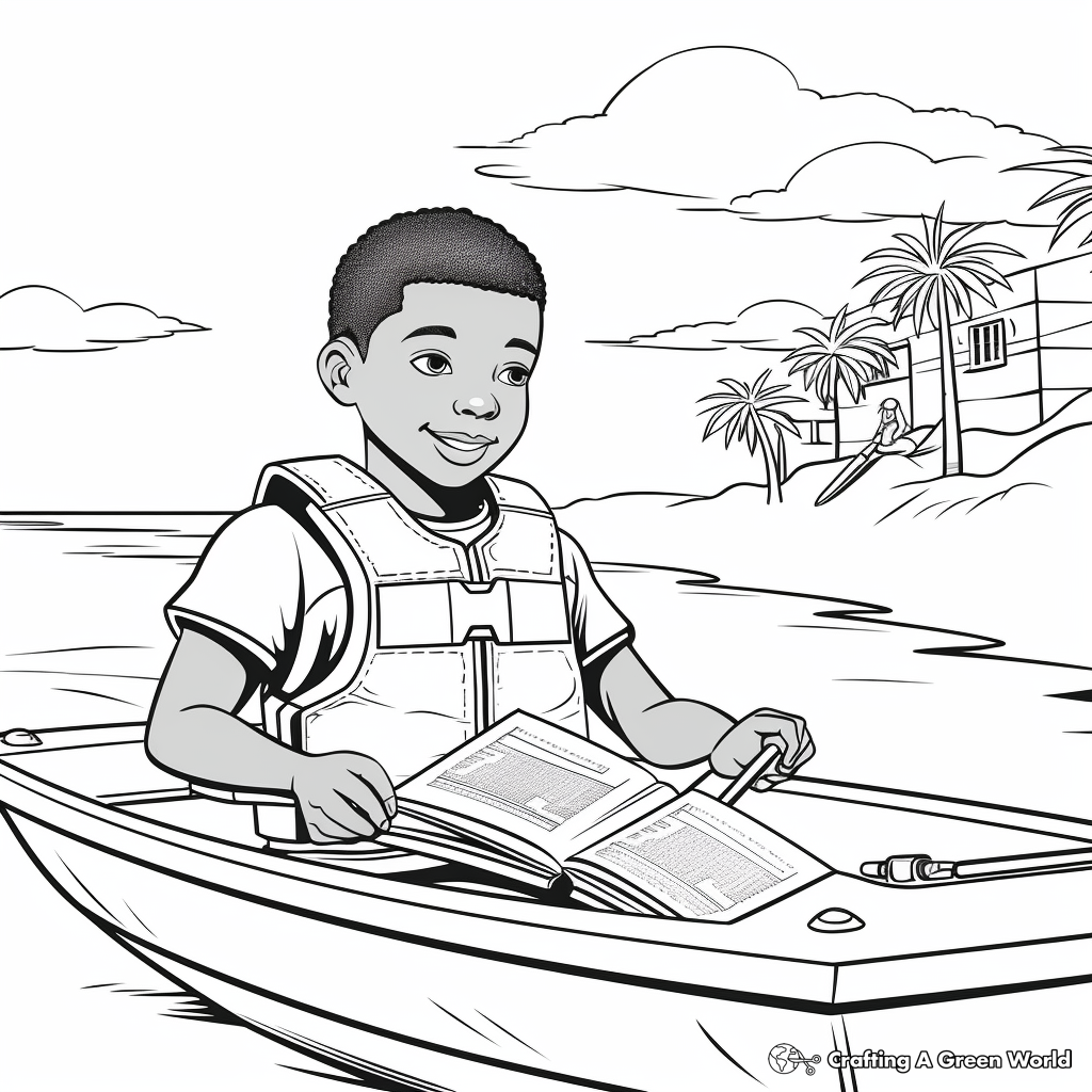 Water safety coloring pages