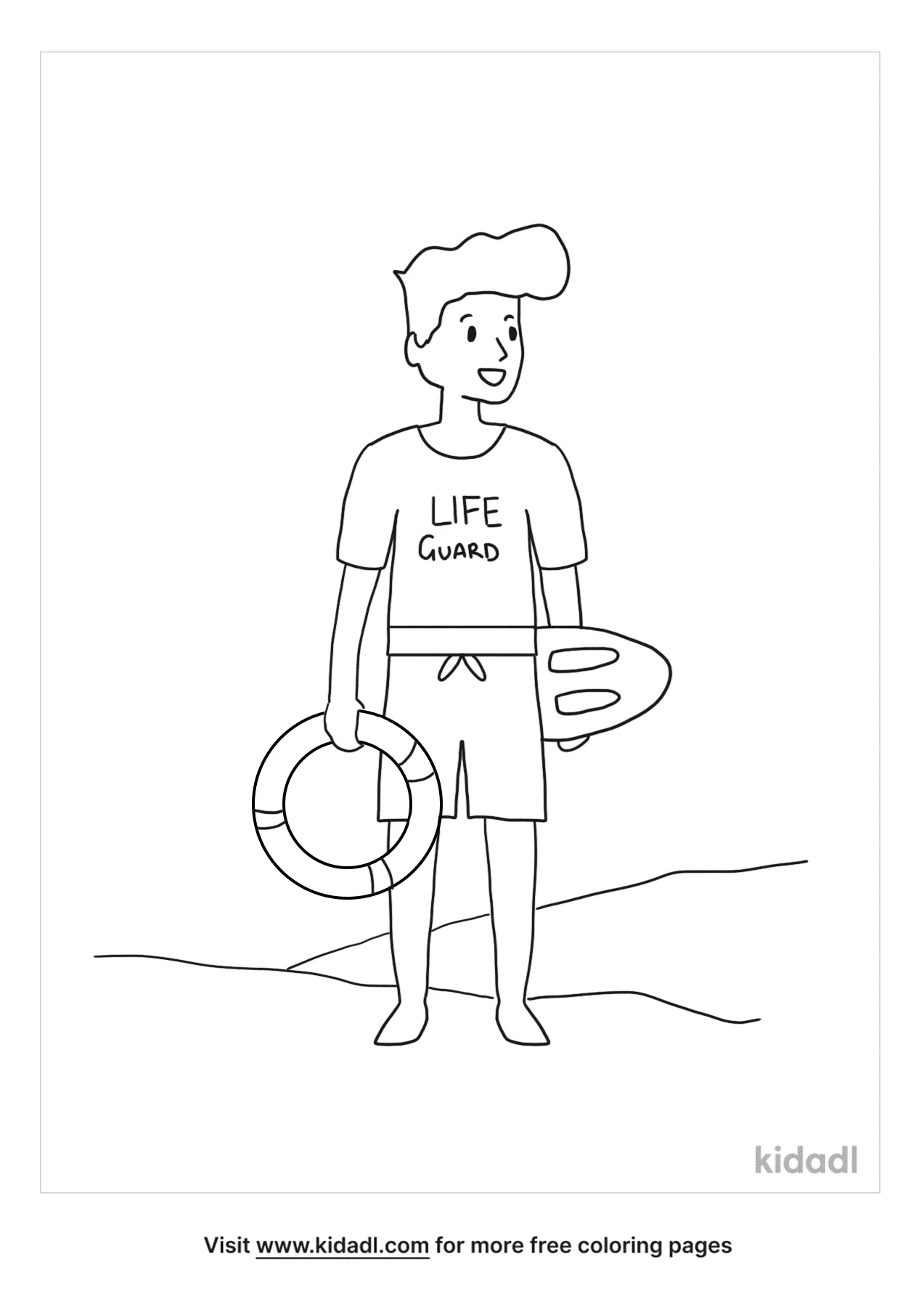 Free beach lifeguard coloring page coloring page printables