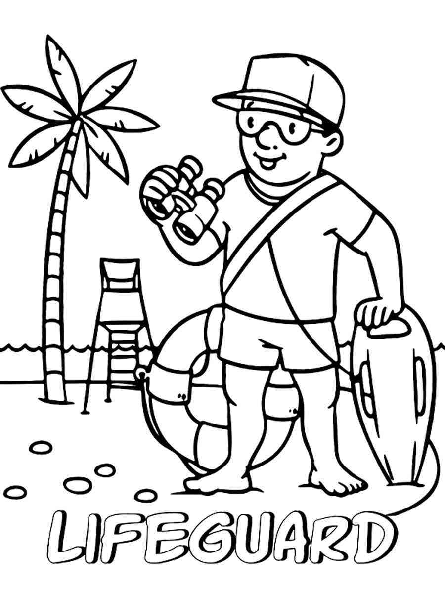 Lifeguard coloring pages