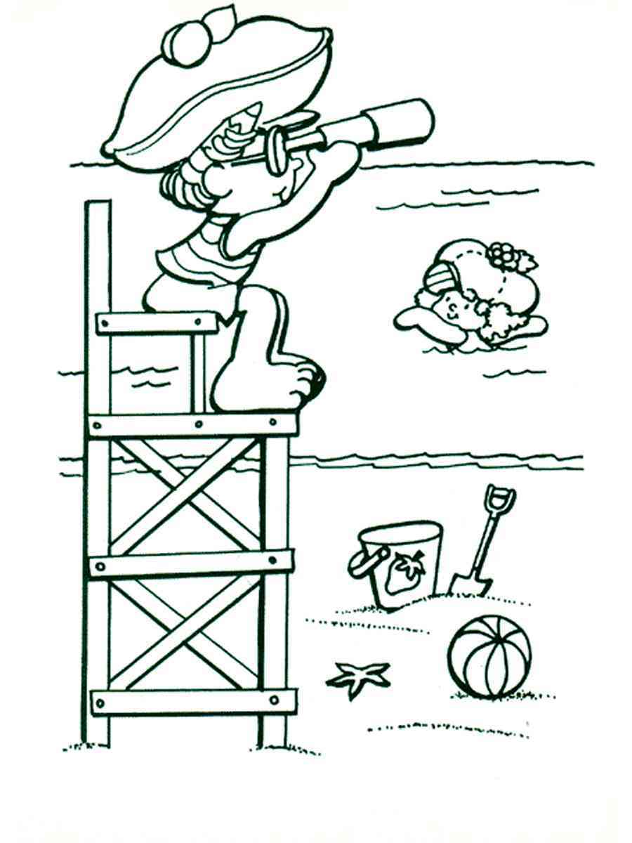 Lifeguard coloring pages