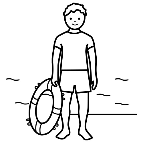 Lifeguard coloring pages