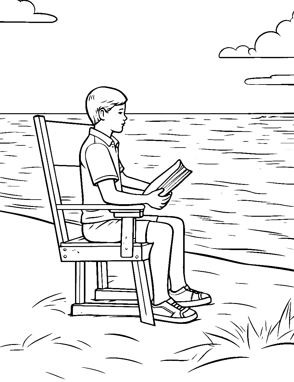 Beach coloring pages free printable sheets