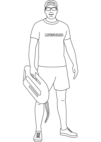 Lifeguard coloring page free printable coloring pages