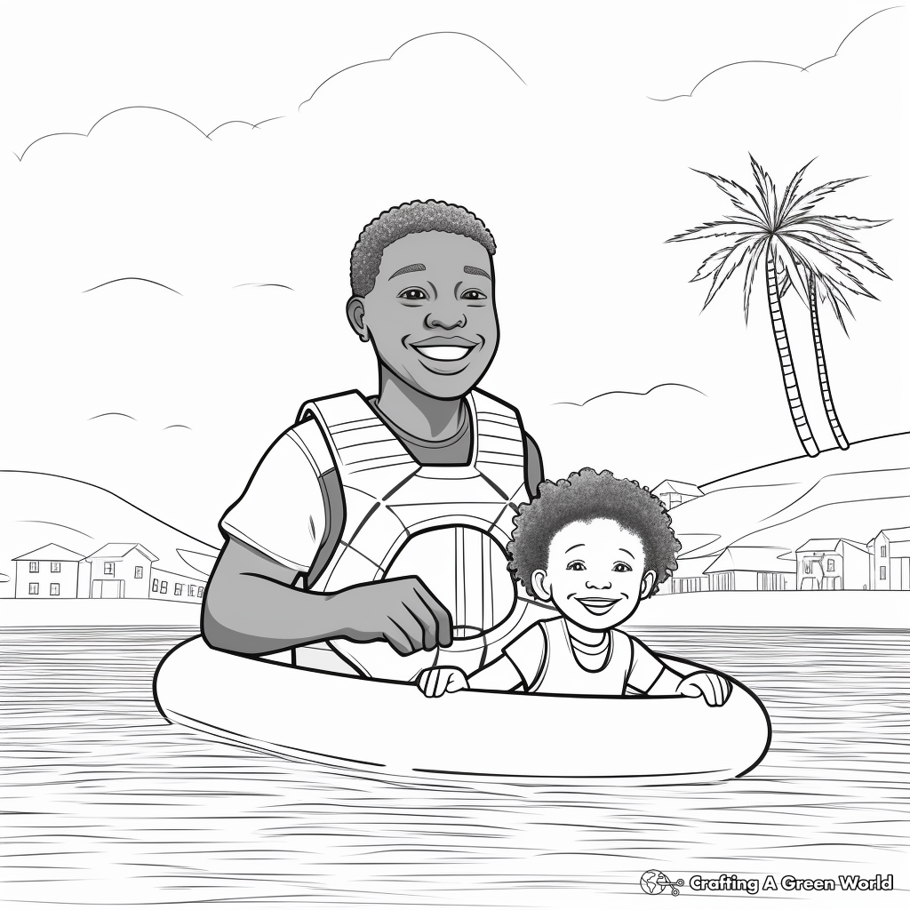 Water safety coloring pages