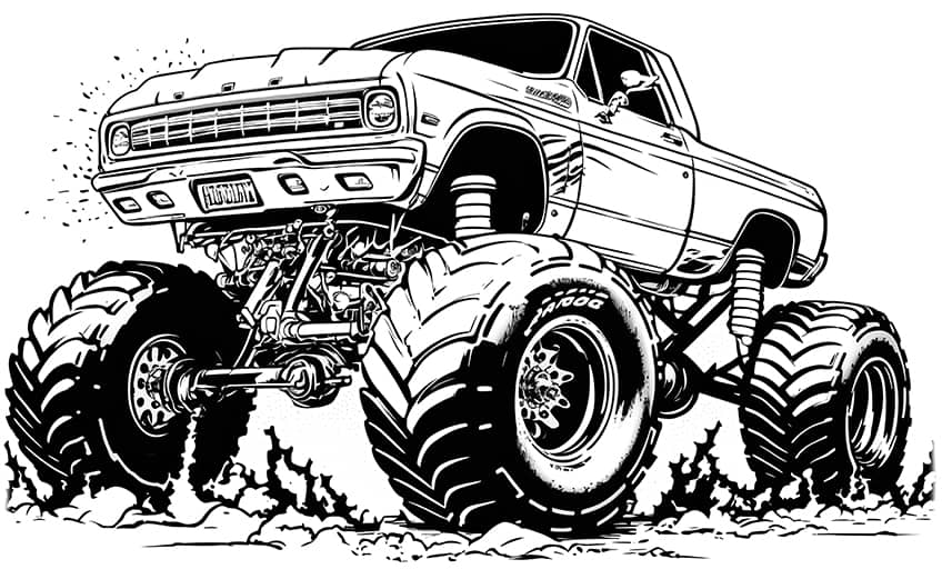 Monster truck coloring pages