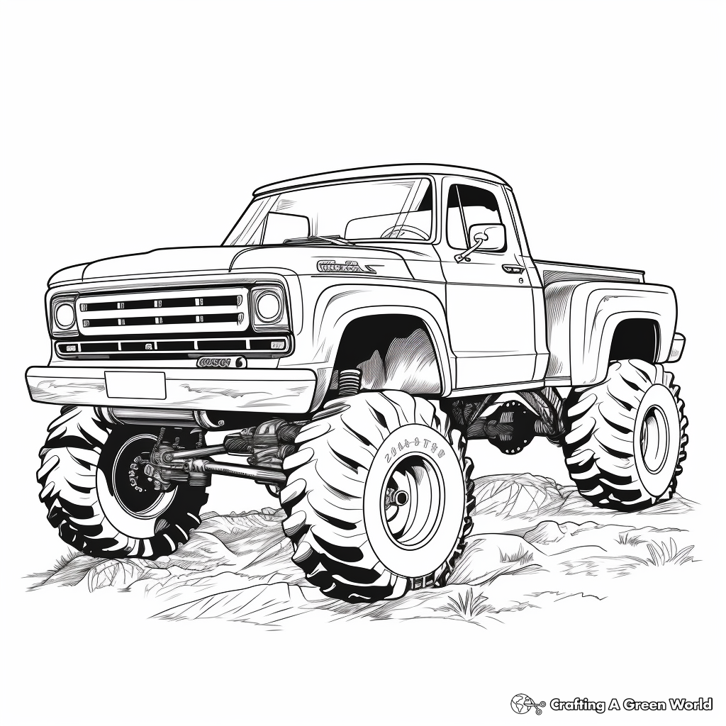 Mud truck coloring pages