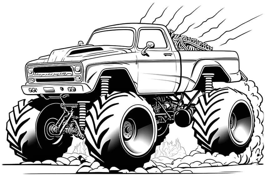 Monster truck coloring pages