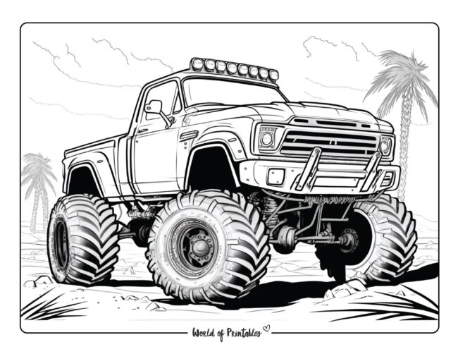 Monster truck coloring pages