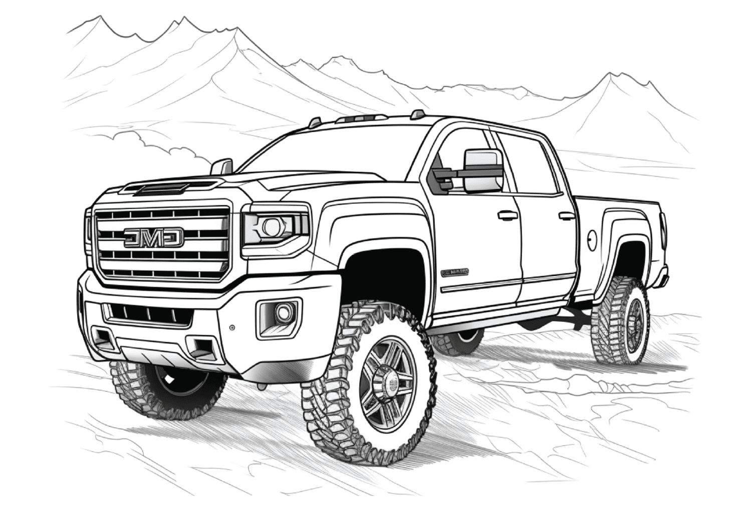 Gmc coloring pages