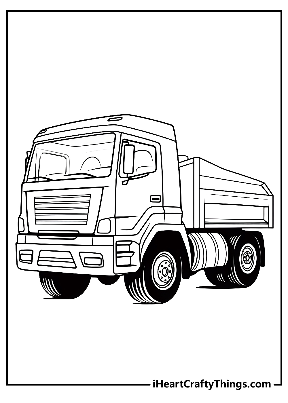 Dump truck coloring pages free printables