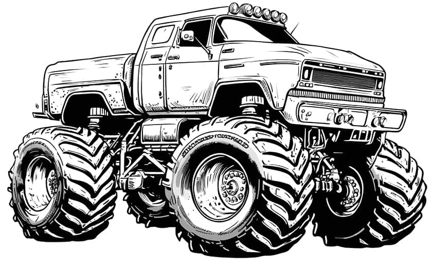 Monster truck coloring pages