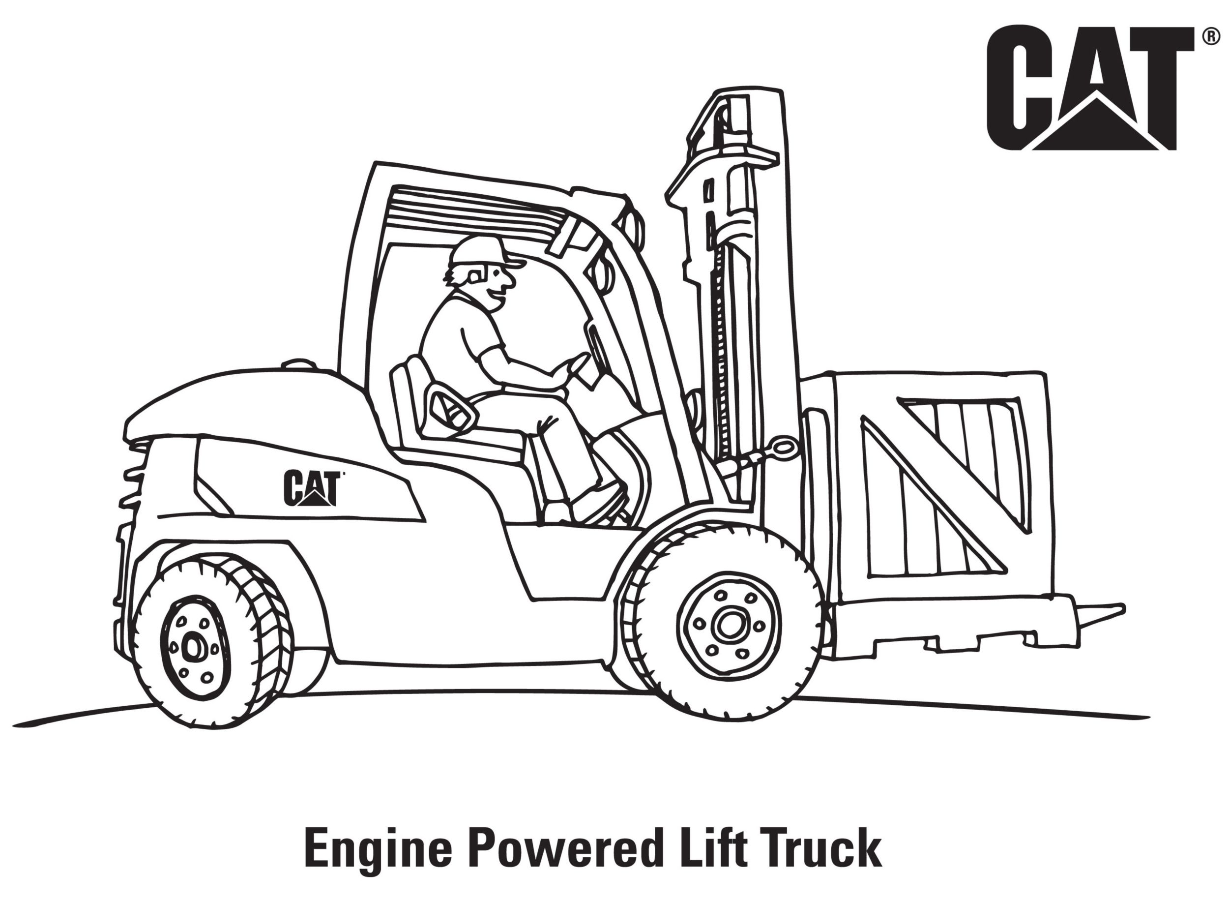 Equipment coloring pages erpillar