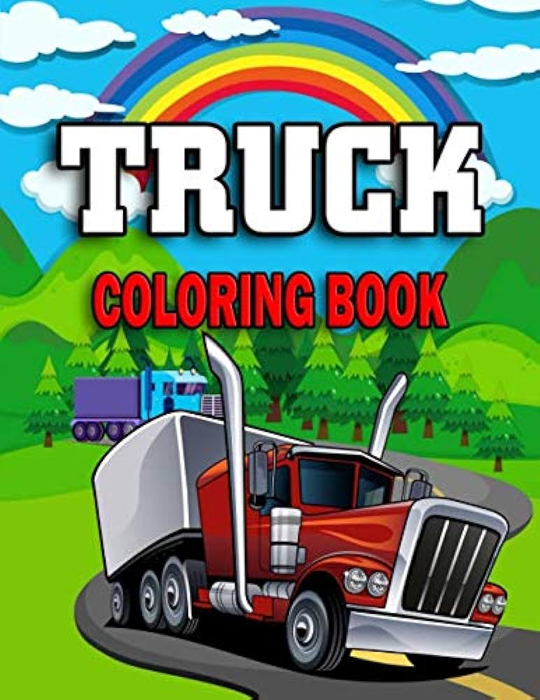 Truck coloring book superb illustration truck coloring book for toddlers kids semi