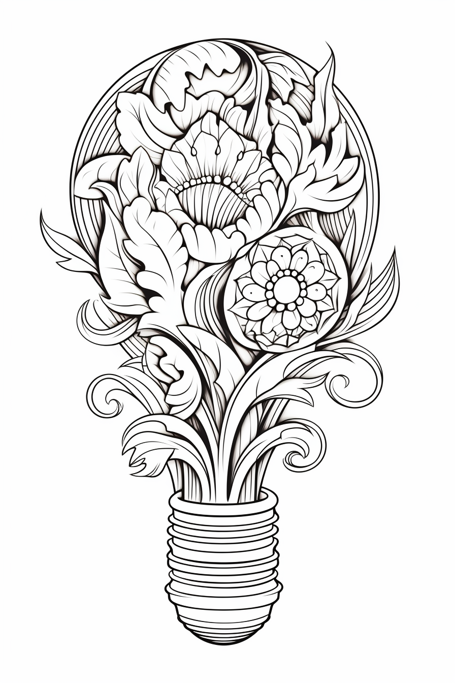 Flower bulb coloring page ðñðððððº