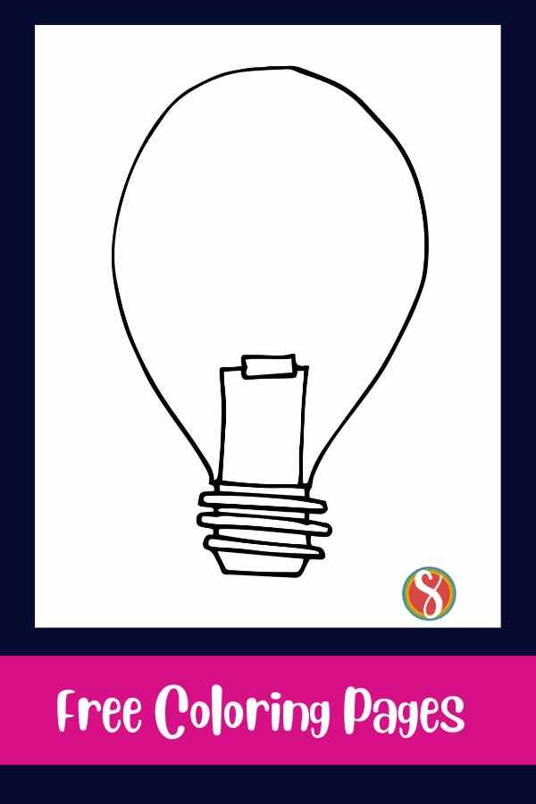 Free lightbulb coloring pages â stevie doodles