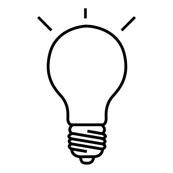 Light bulb coloring pages