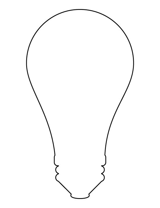 Printable light bulb template light bulb template light bulb art light bulb crafts