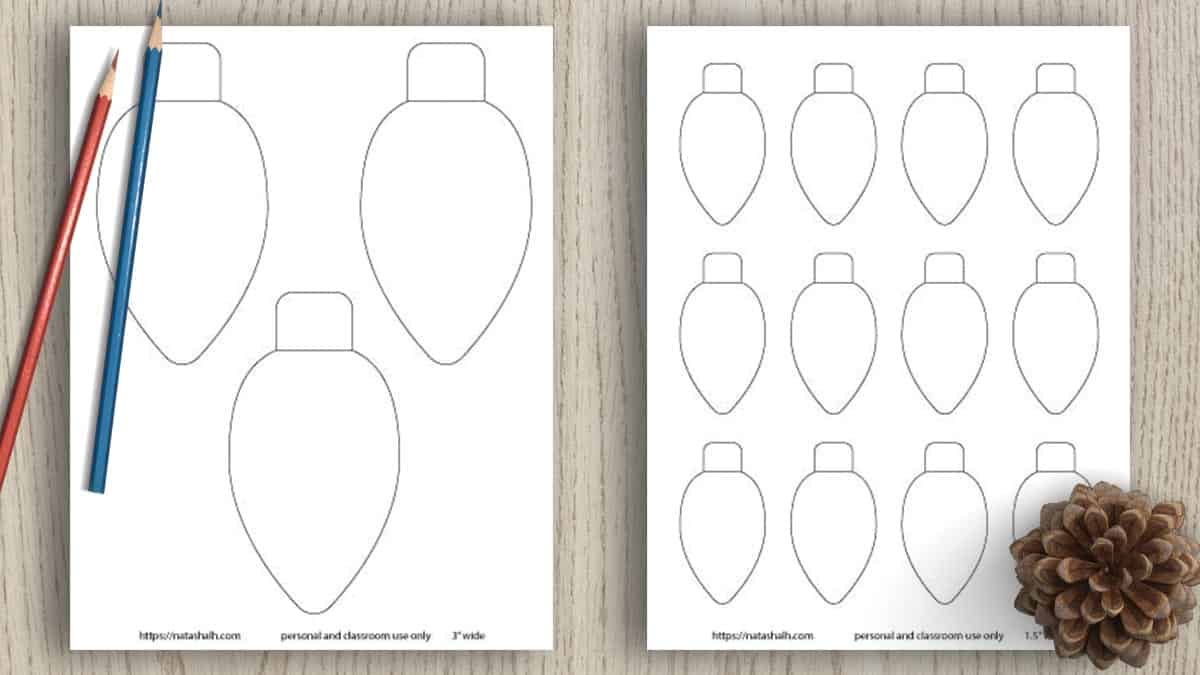 Free printable christmas light templates