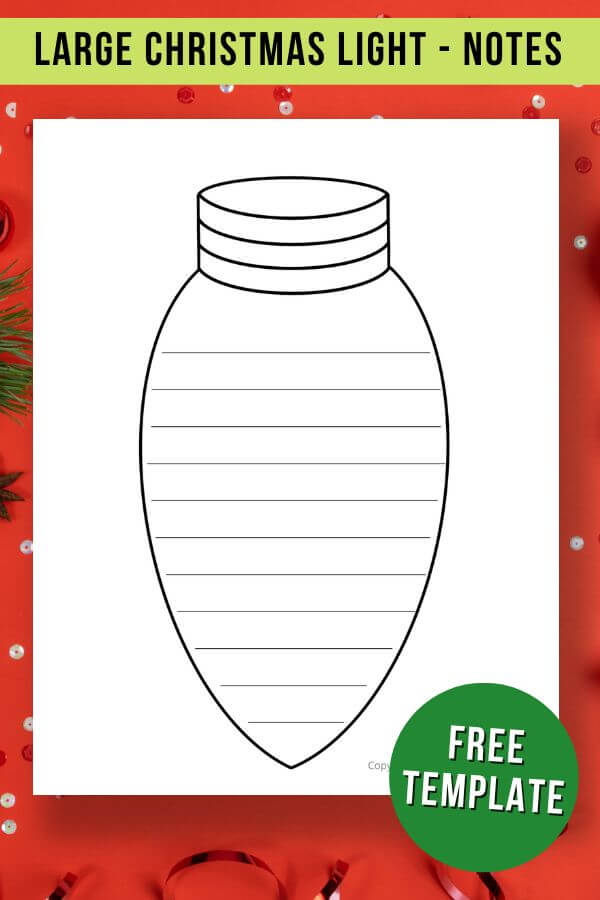 Free christmas light template