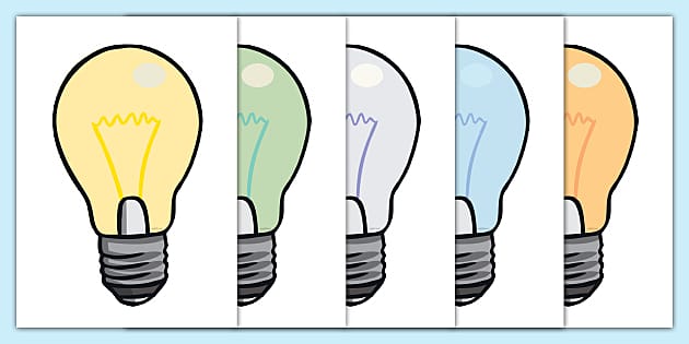 Editable lightbulbs a teacher made