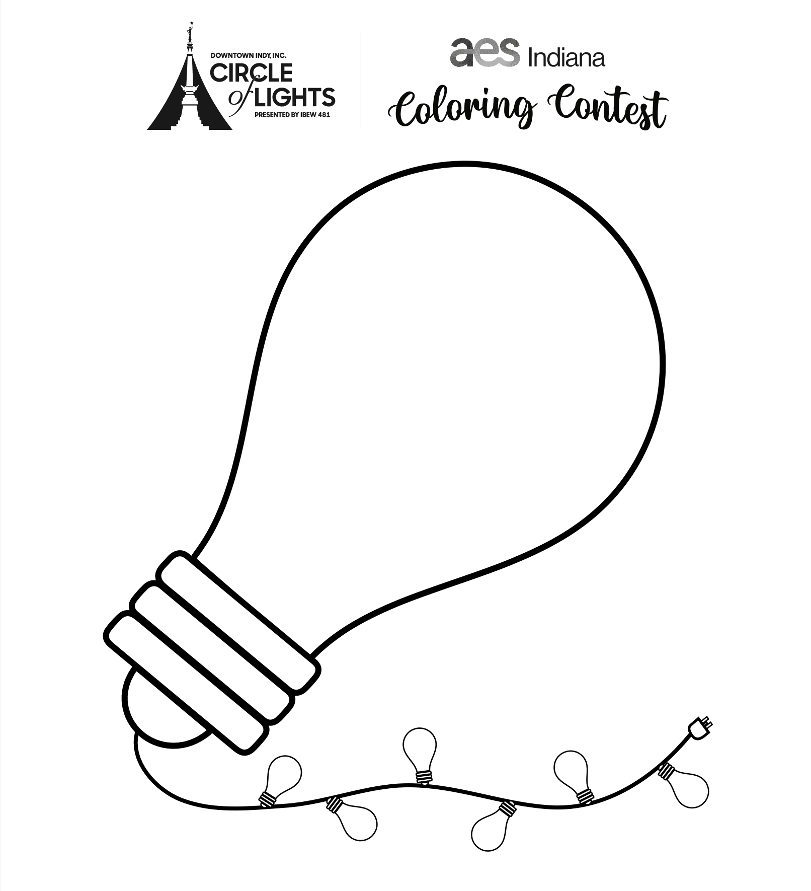 Coloring contest to determine who will âflip the switchâ for circle of lights