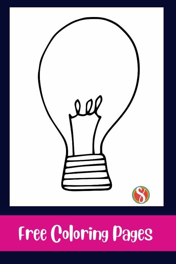 Free lightbulb coloring pages â stevie doodles