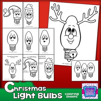 Christmas coloring sheets rudolph and santa by heidi babin tpt