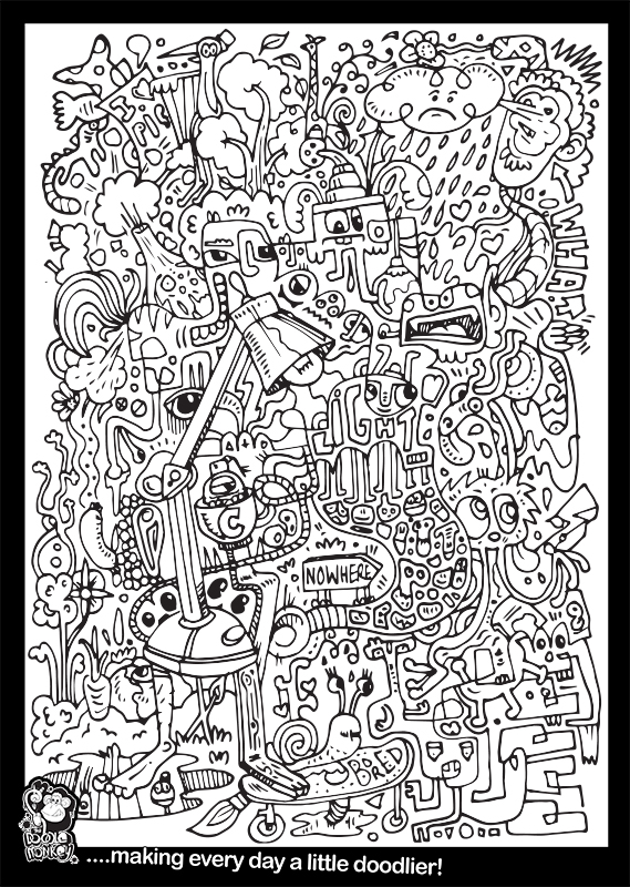 I love lamp colouring sheet â the doodle monkey