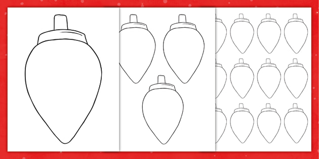 Printable christmas light template festive resources