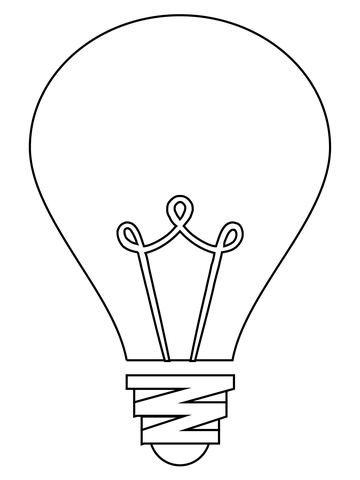 Light bulb coloring page free printable coloring pages