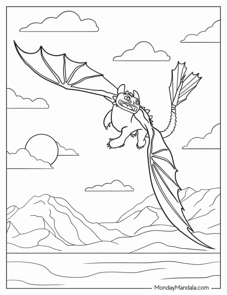 Dragon coloring pages free pdf printables