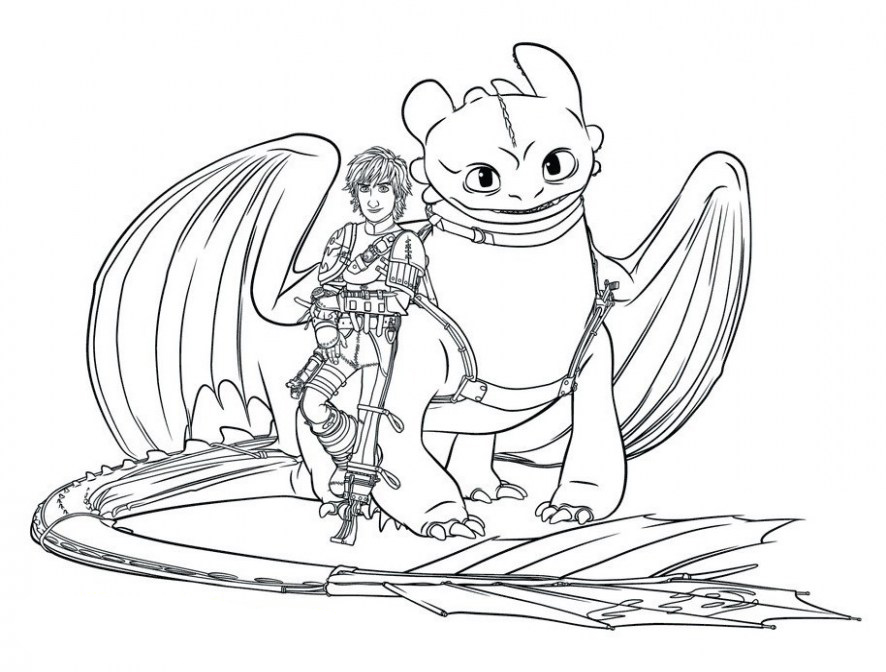 Toothless coloring pages