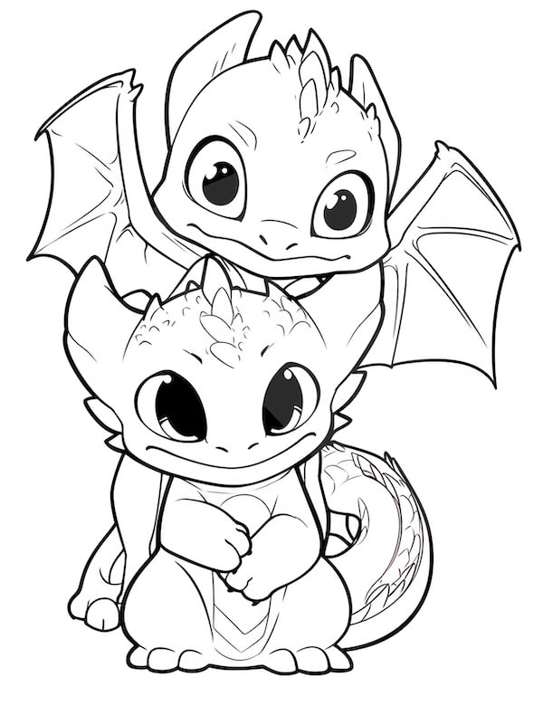 Majestic dragon coloring pages for kids and adults