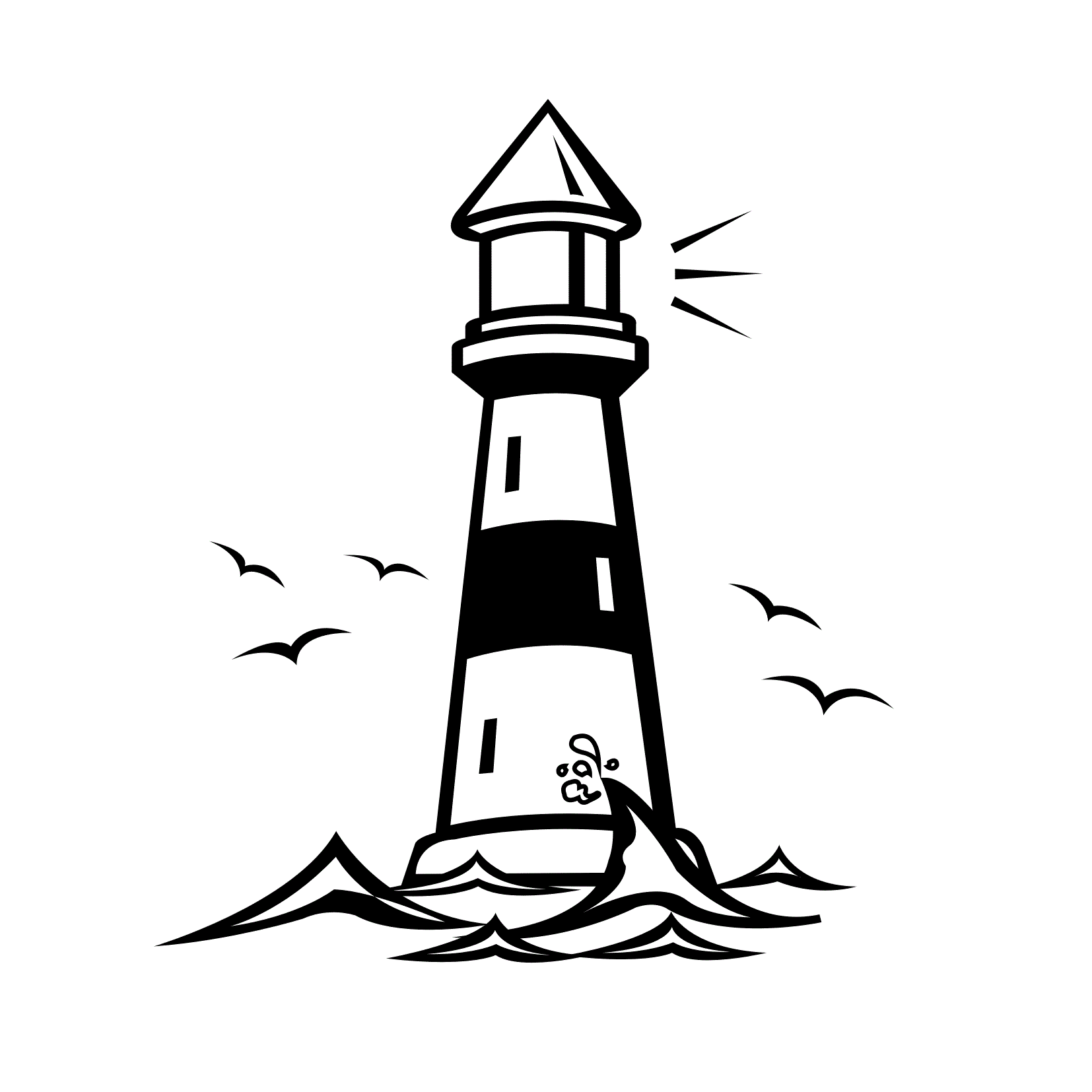 Free printable lighthouse coloring pages for kids