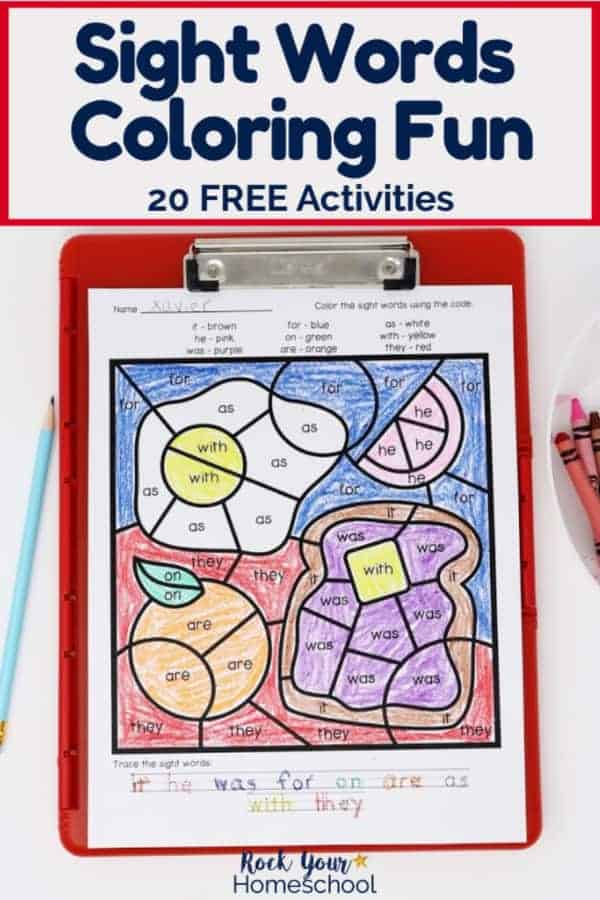 Sight words coloring pages for simple yet fantastic reading fun