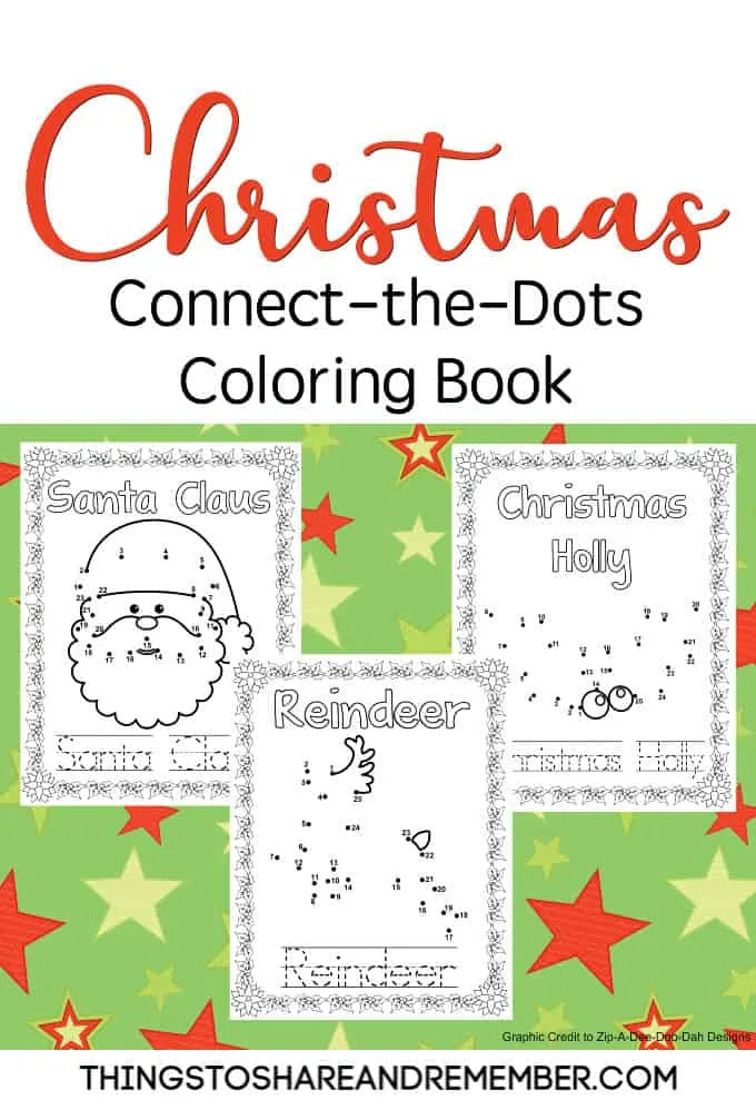 Printable christmas dot to dot coloring book share remember celebrating child home