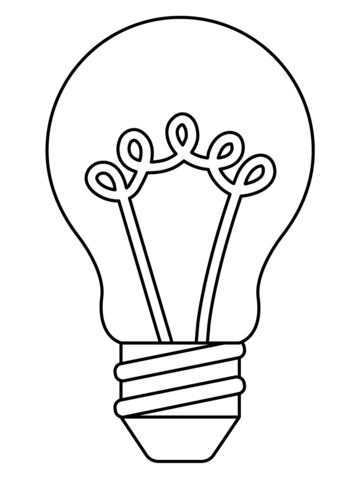 Light bulb emoji coloring page free printable coloring pages