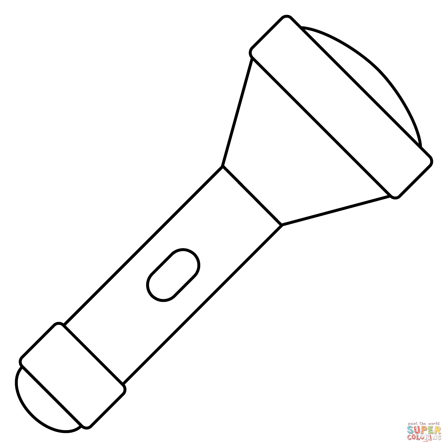 Flashlight emoji coloring page free printable coloring pages