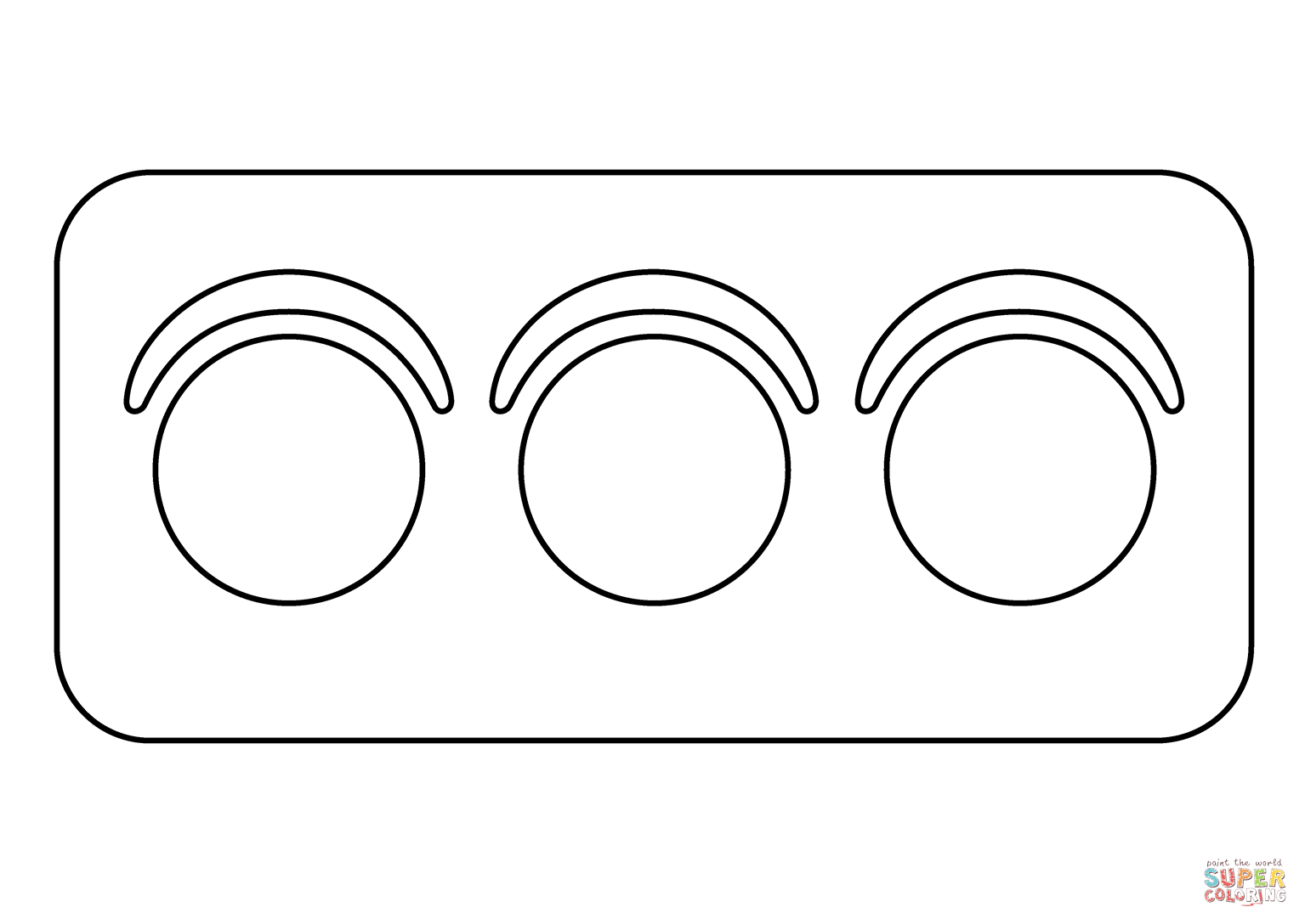 Horizontal traffic light emoji coloring page free printable coloring pages