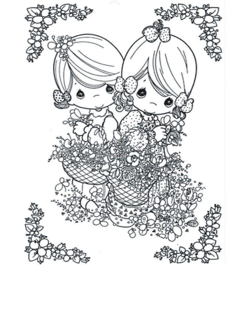 Cueillette entre copines precious moments coloring pages coloring pages coloring books