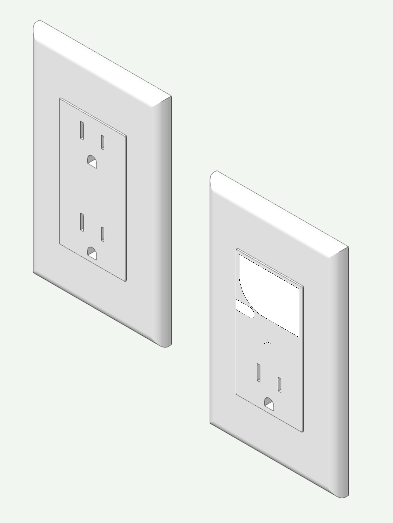 Electrical switches outlets and cover plate symbols