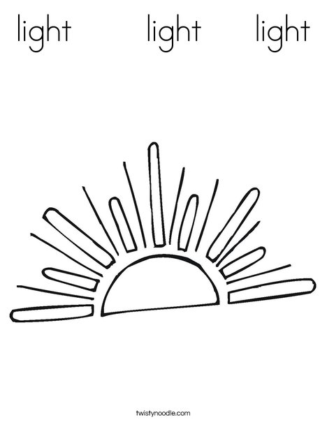 Light light light coloring page