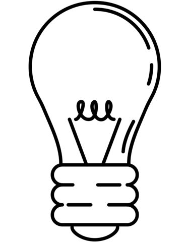 Lightbulb coloring page from household appliances category select from printable craftsâ free printable coloring pages coloring pages light bulb template