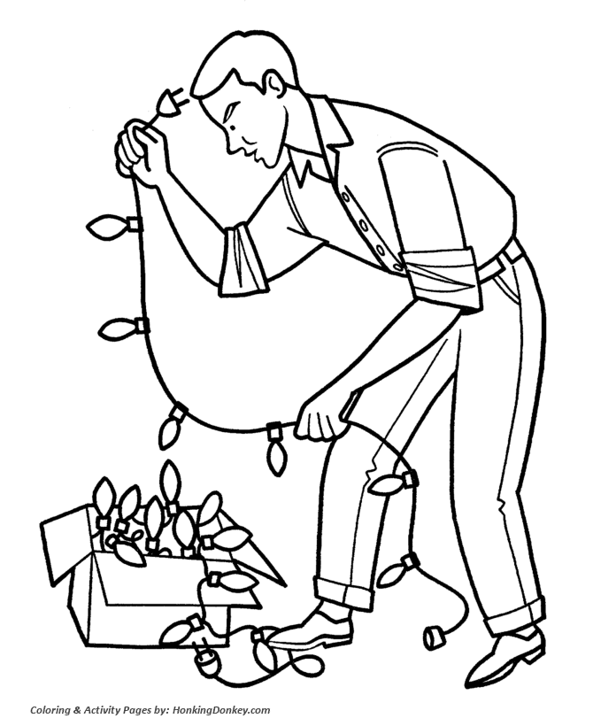 Christmas decorations coloring pages