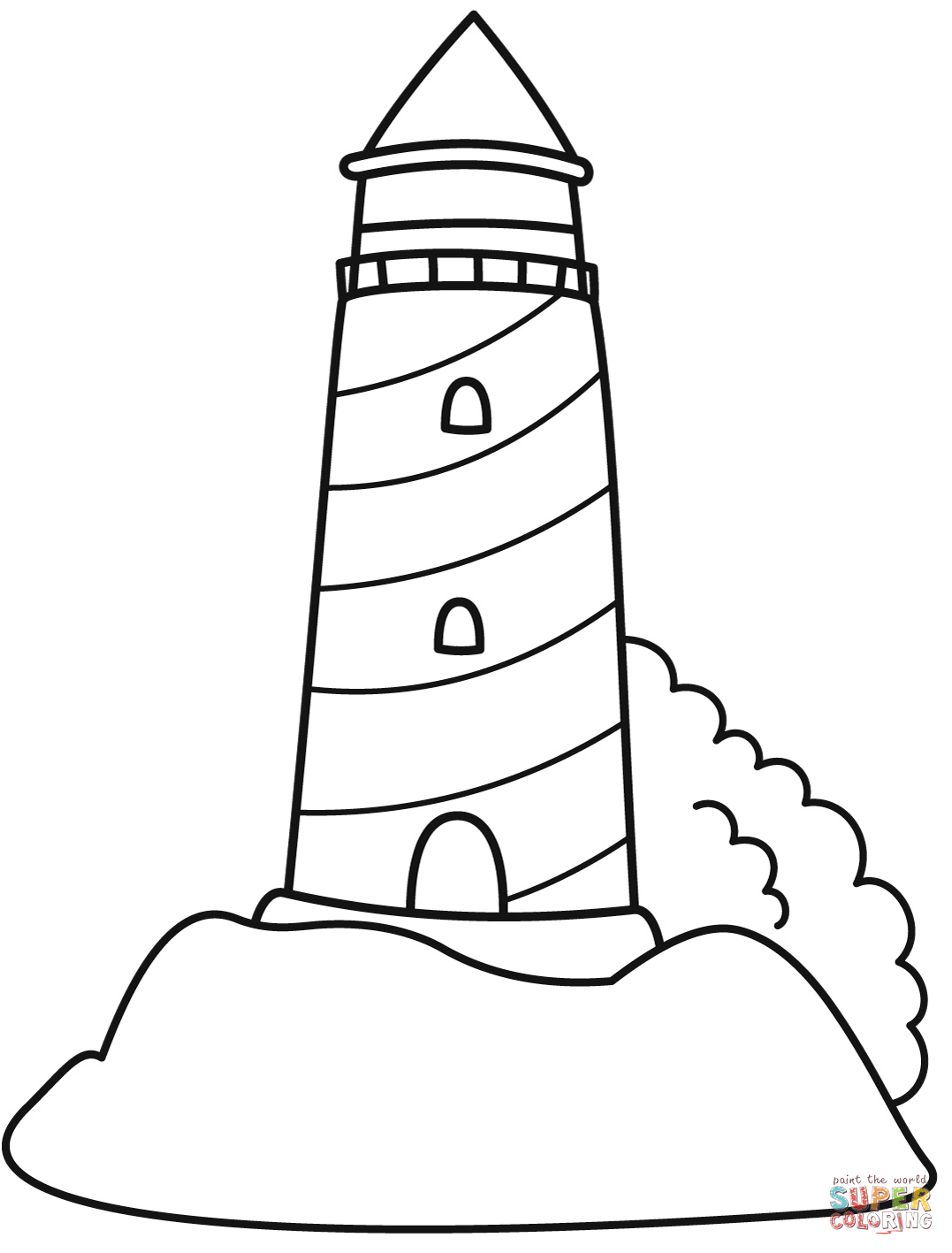 Lighthouse coloring page free printable coloring pages